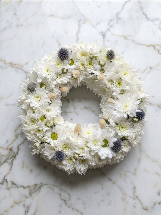 Serene Marble Wreath